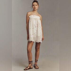 Strapless Lace Mini Dress
Maeve-In White